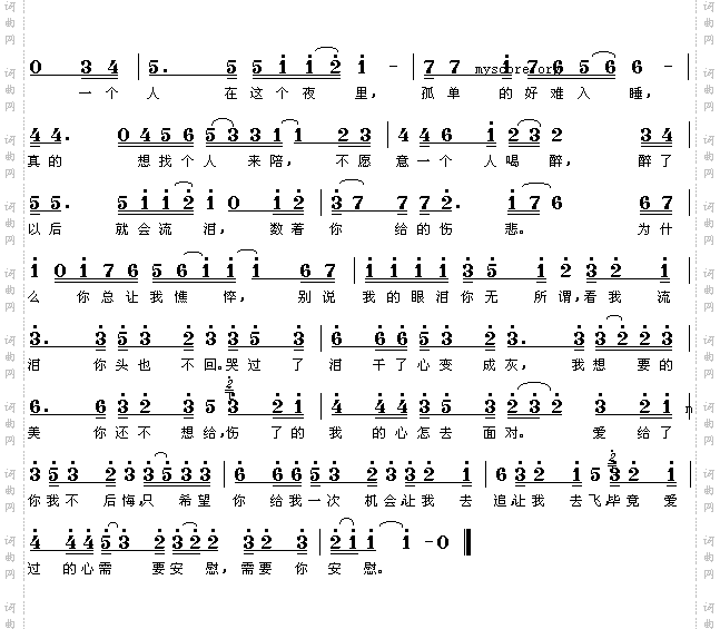 别说我的眼泪你无所谓