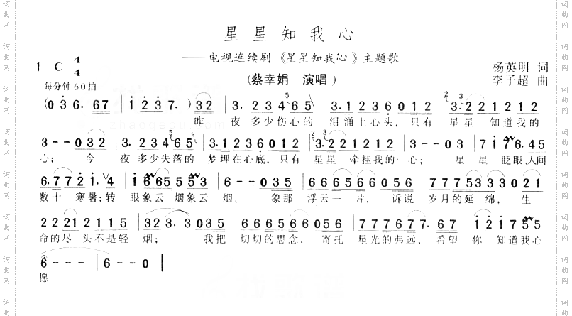 星星知我心
