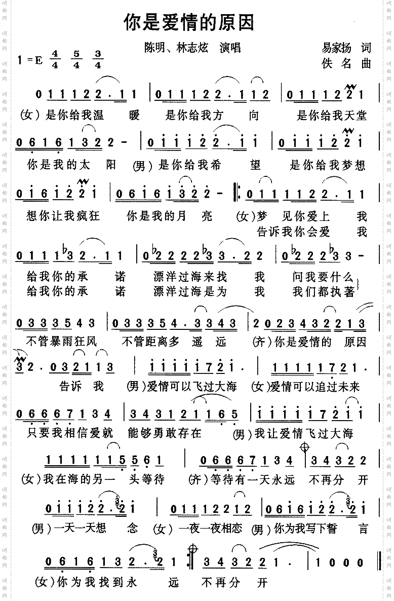 你是爱情的原因-陈明、林志炫