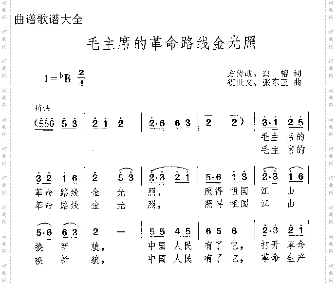 毛主席的革命路线金光照