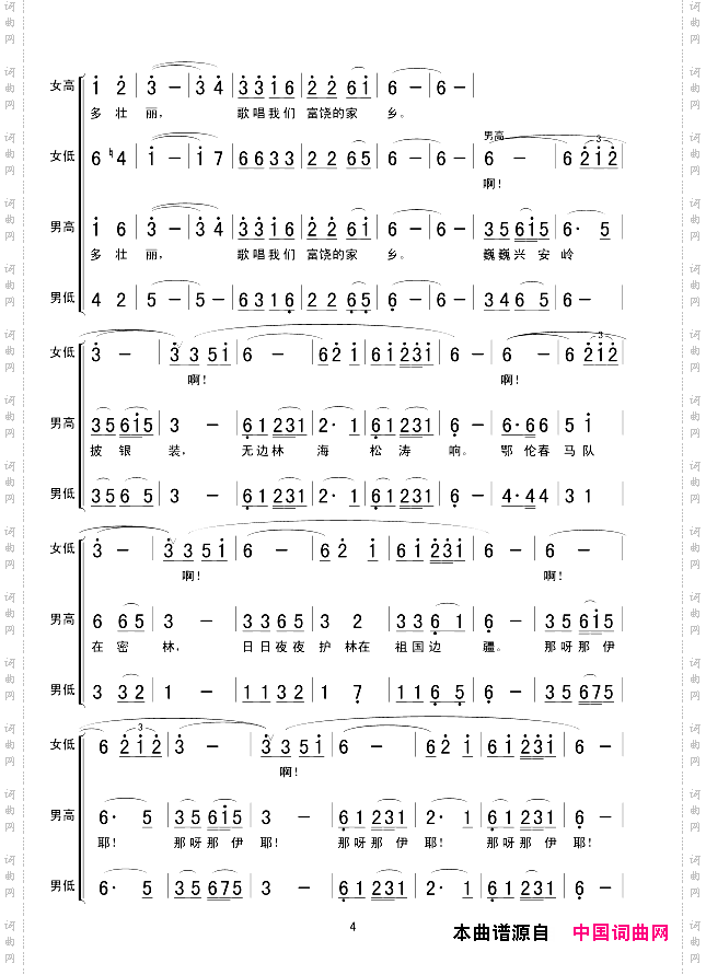 鄂伦春马队在密林