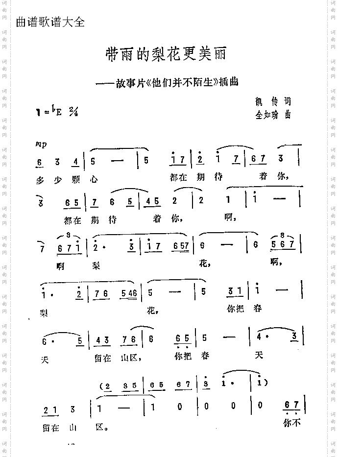 带雨的梨花更美丽