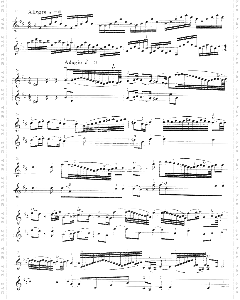 科雷利《第一奏呜曲》D大调1-5