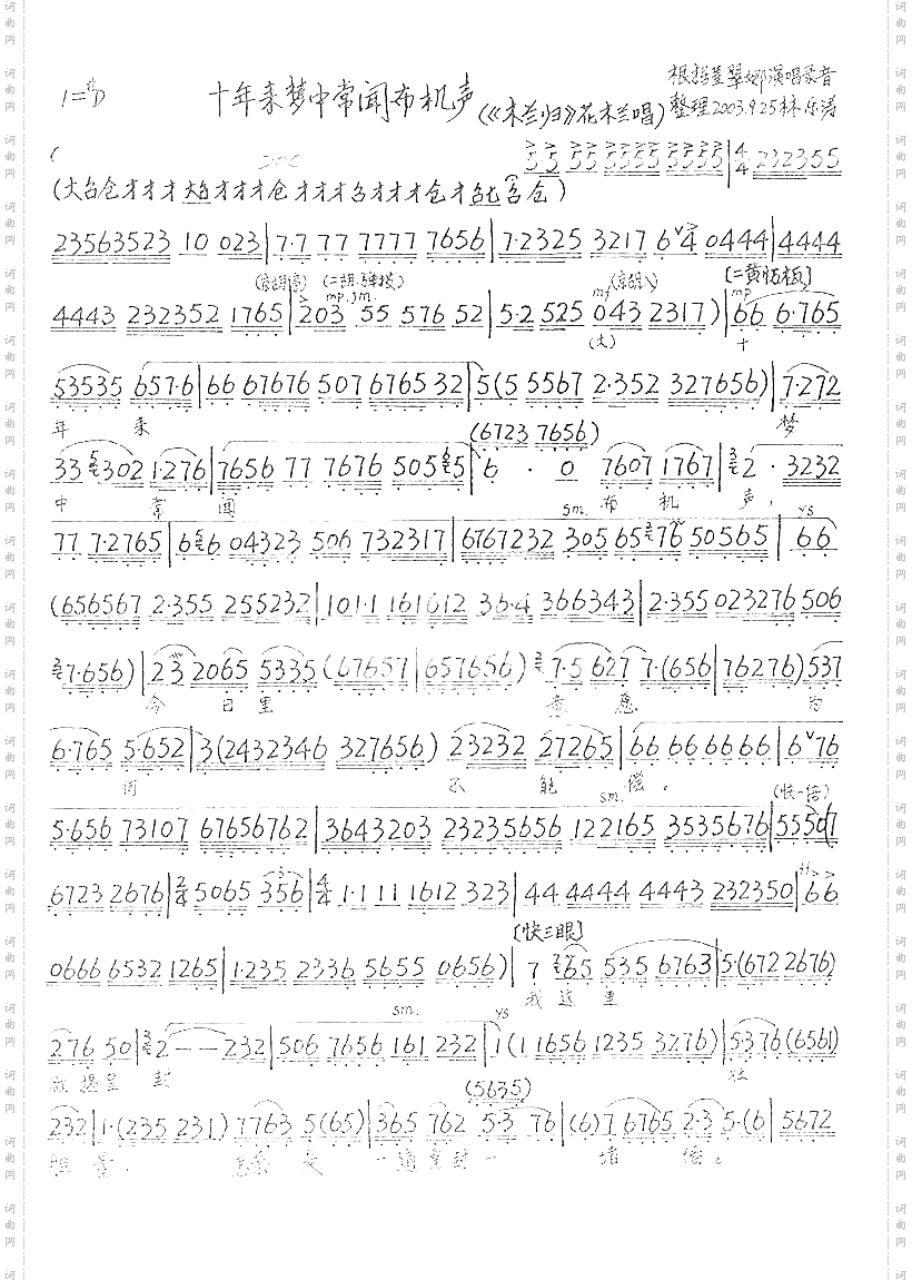 十年来梦中常闻布机声