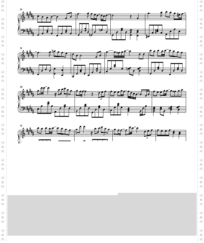 雪之花 曲谱 4