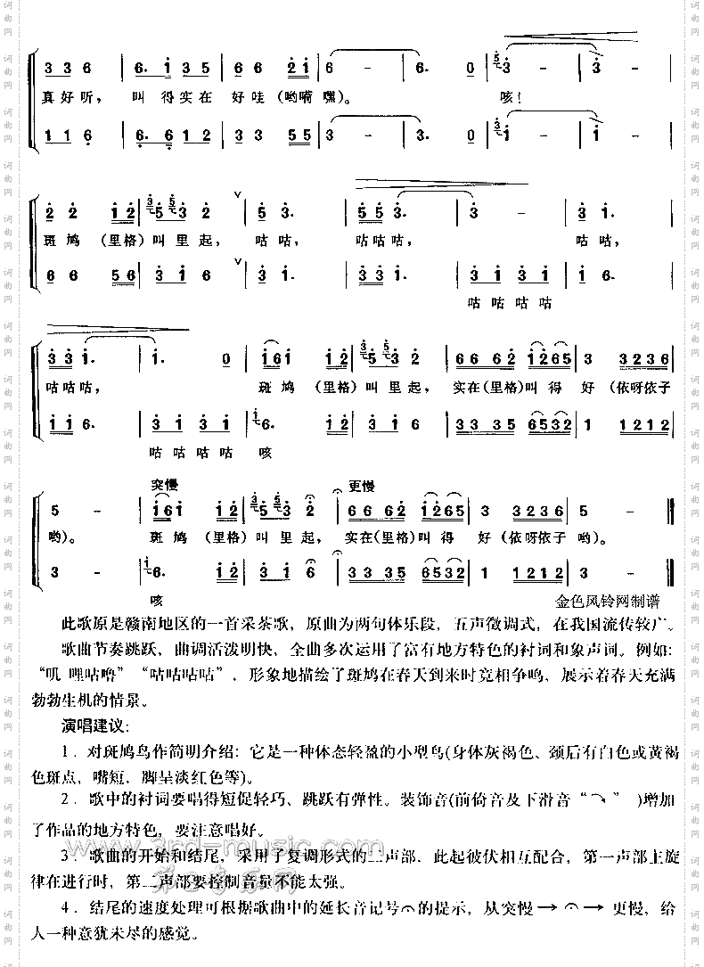 斑鸠调