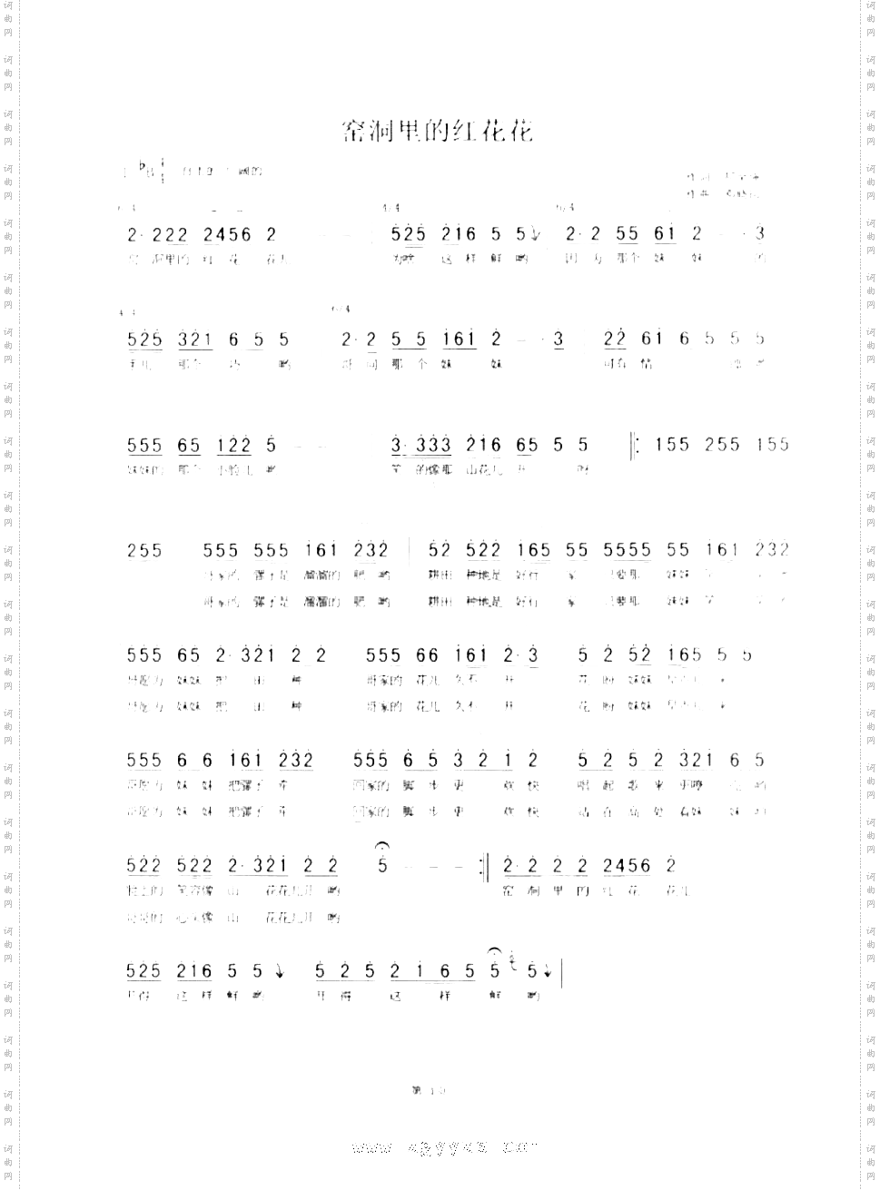 窑洞里的红花花