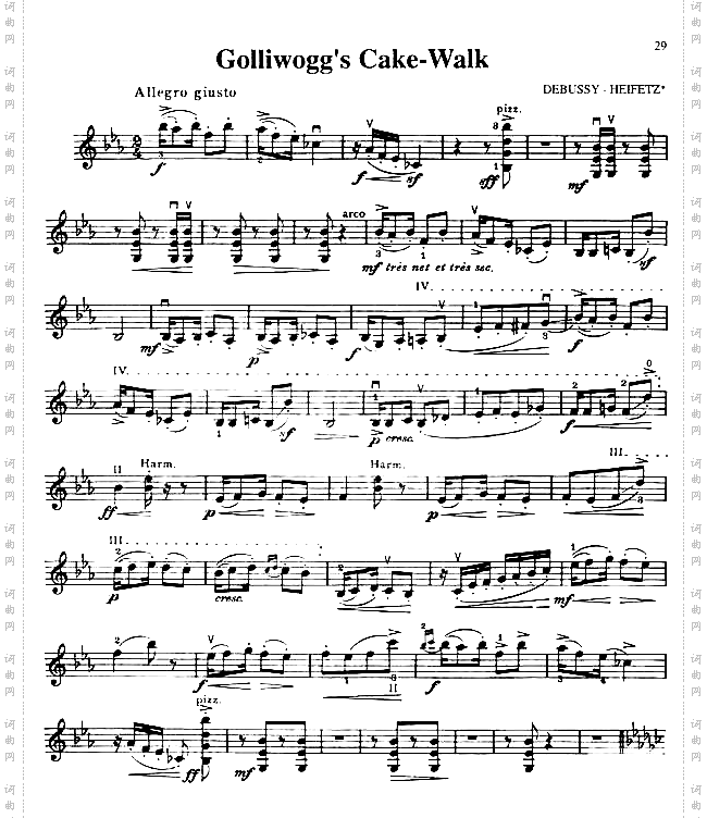 海菲茨-Debussy《Golliwogg`sCake-Walk》