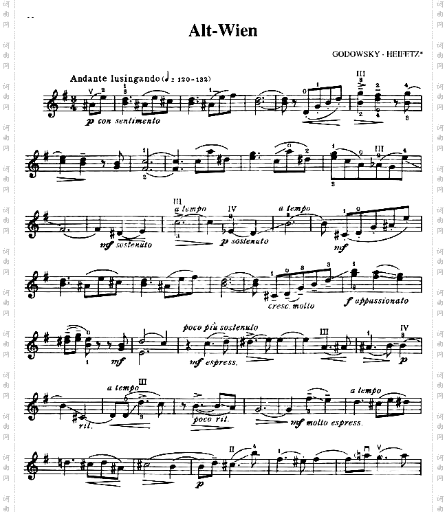 海菲茨-Godowsky《Alt-Wien》