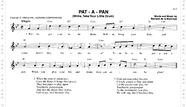 149.PAT-A-PANWILLIE,TAKEYOURLITTLEDRUM