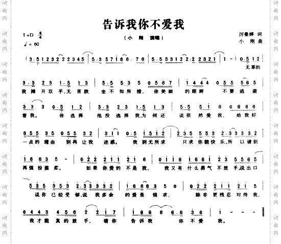 告诉我你不爱我