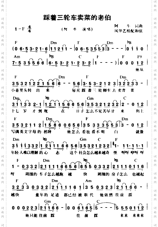踩着三轮卖菜的老伯