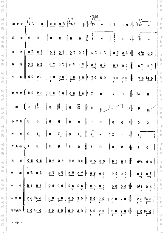 向往总谱33-40