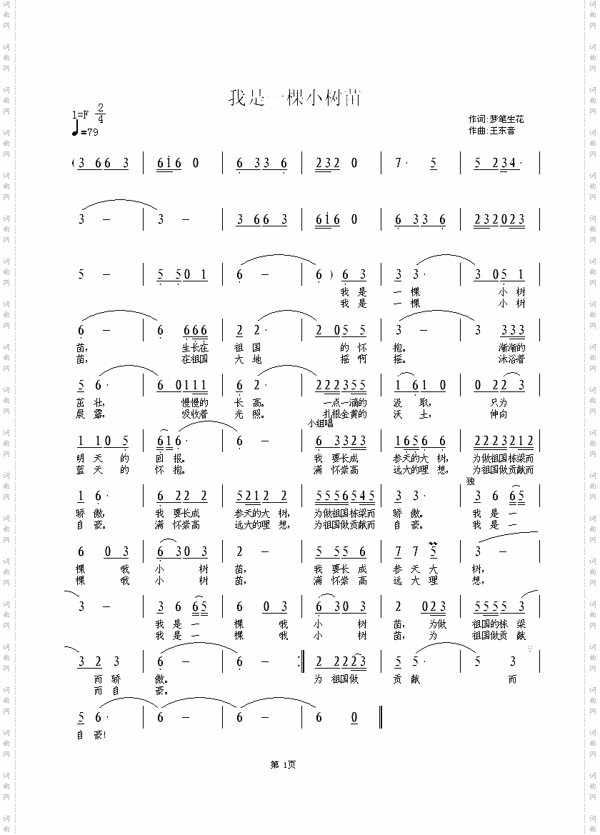 我是一棵小树苗