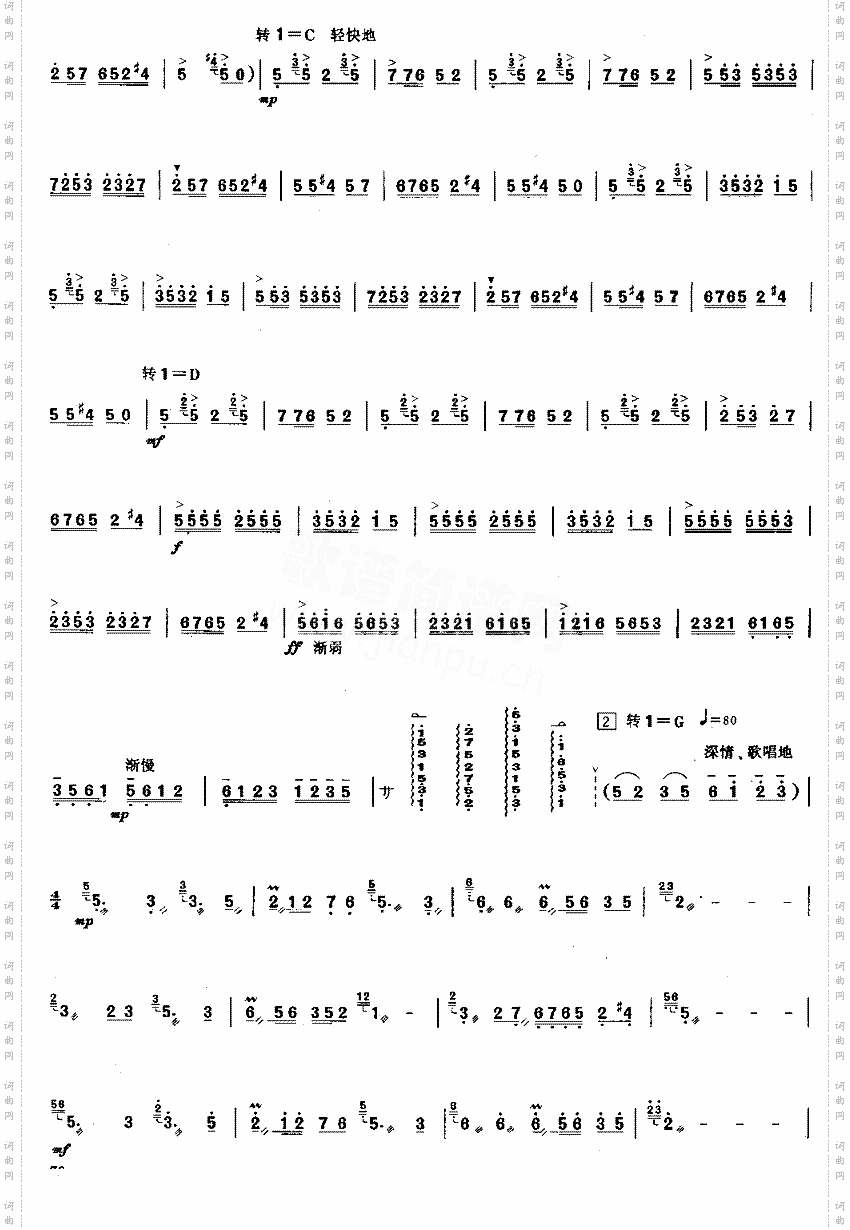 流水欢歌[简谱版]独奏共5张