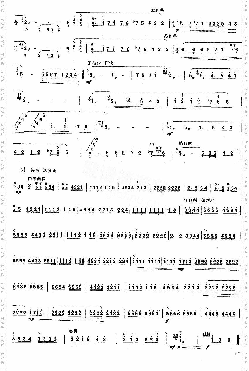 潘吉尕木卡姆变奏曲[简谱版]独奏共3张