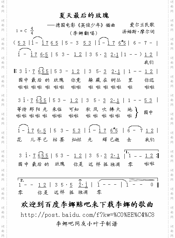 夏日最后的玫瑰