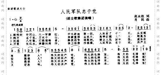人民军队忠于党－－－可听