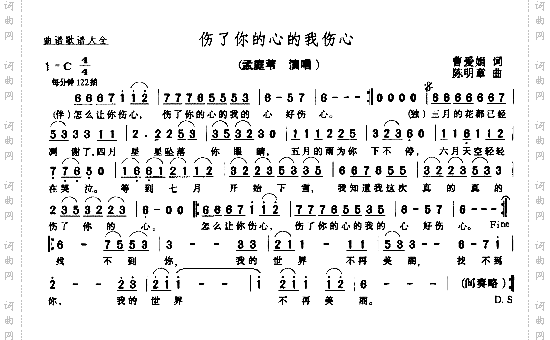 伤了你的心的我伤心