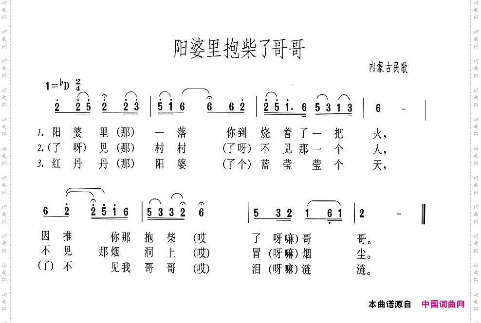 阳婆里抱柴了哥哥
