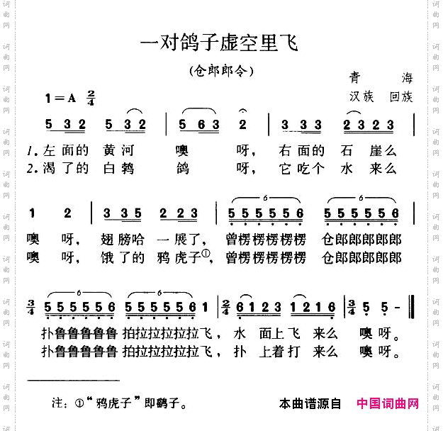 一对鸽子虚空里飞版本二