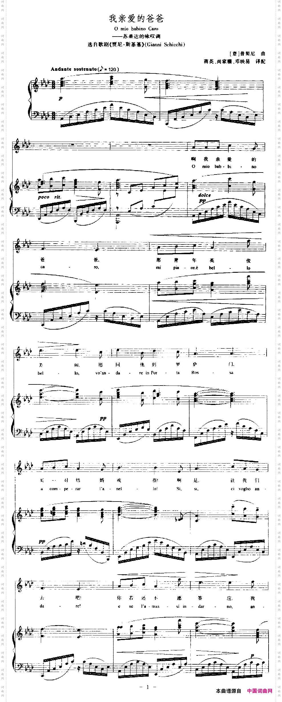 我亲爱的爸爸Omiobabbinocaro[意]