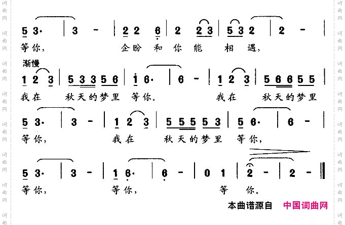 我在秋天的梦里等你