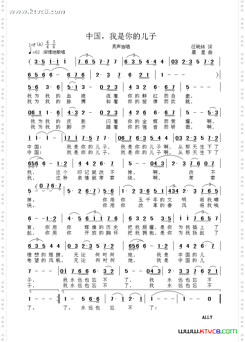 中国我是你的儿子