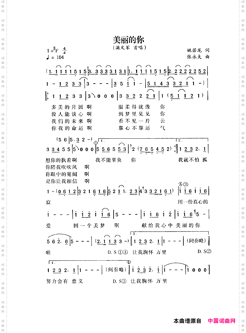 美丽的你