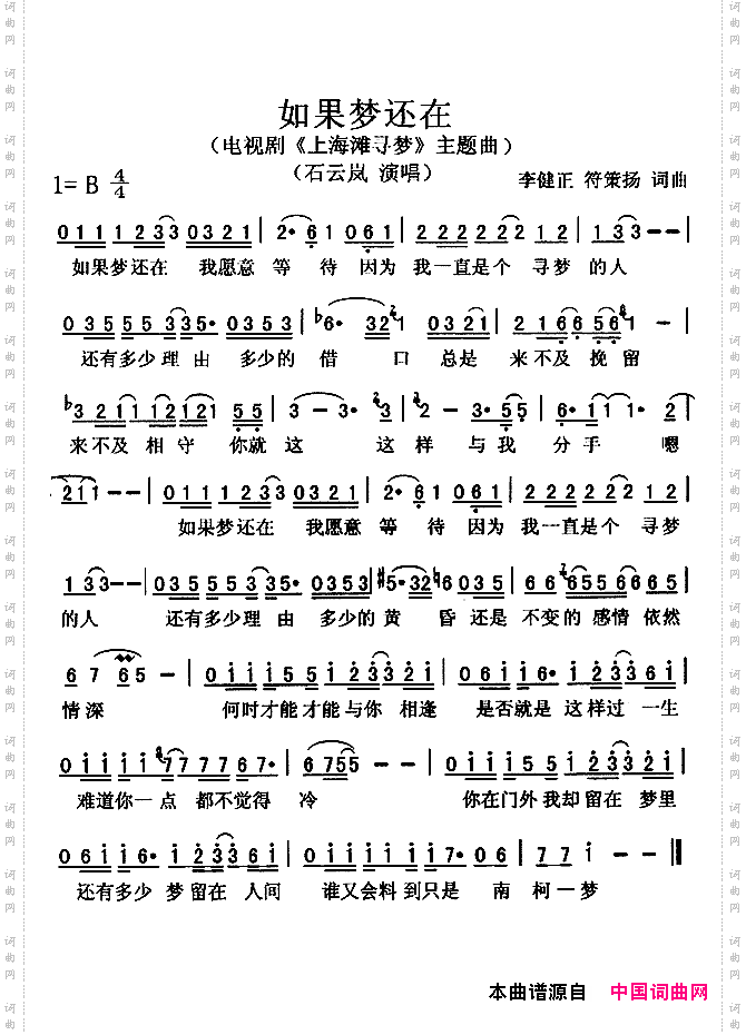 如果梦还在电视剧《上海滩寻梦》主题曲