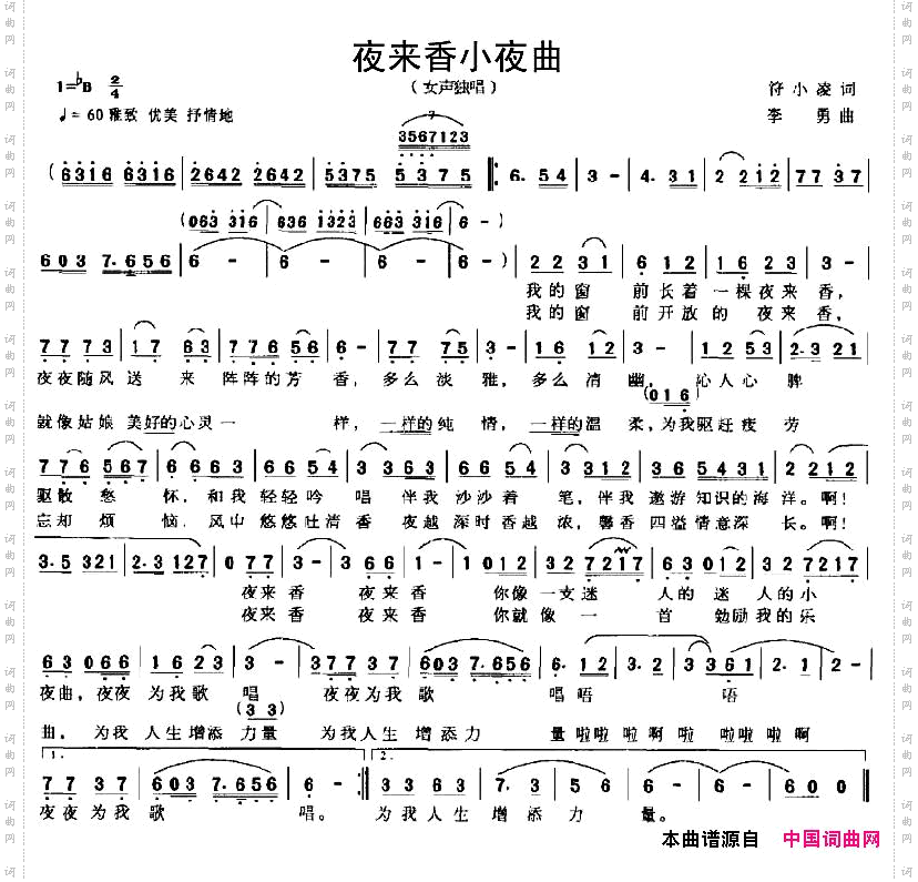 夜来香小夜曲