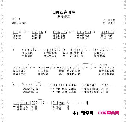 我的家在哪里