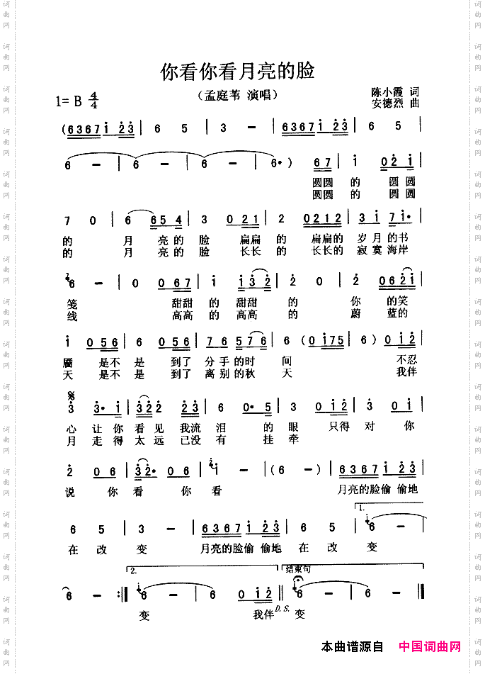 你看你看月亮的脸