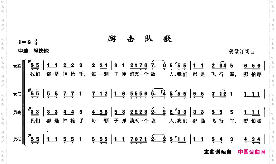 游击队歌大型音乐舞蹈史诗《东方红》歌曲集