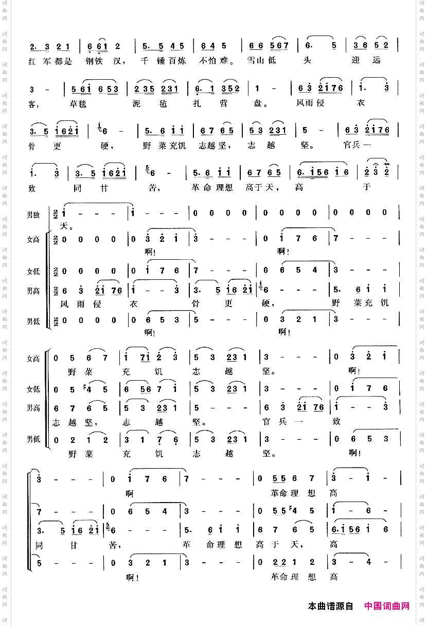 过雪山草地_长征组歌《红军不怕远征难》之六