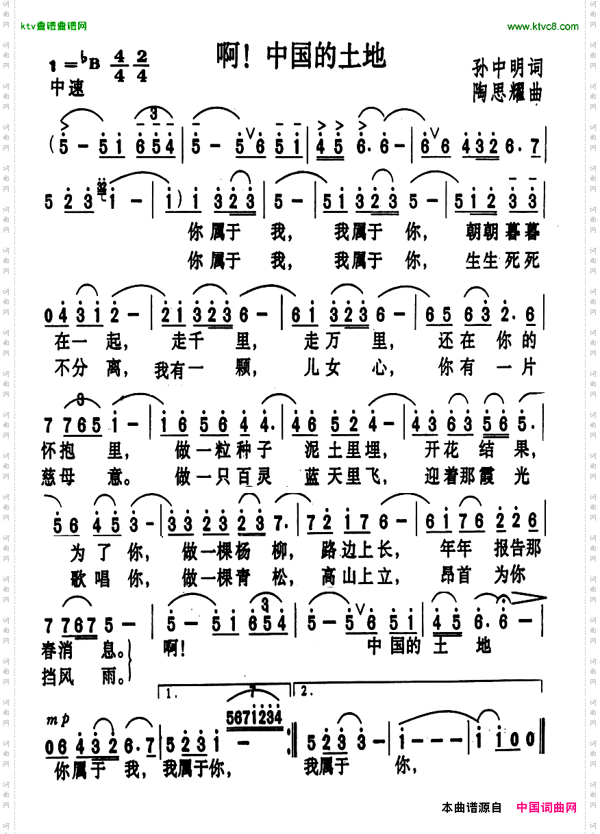 啊！中国的土地