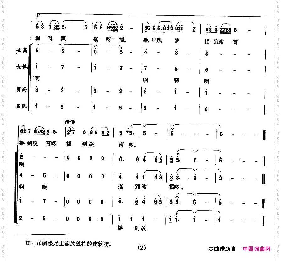 吊脚楼的传说