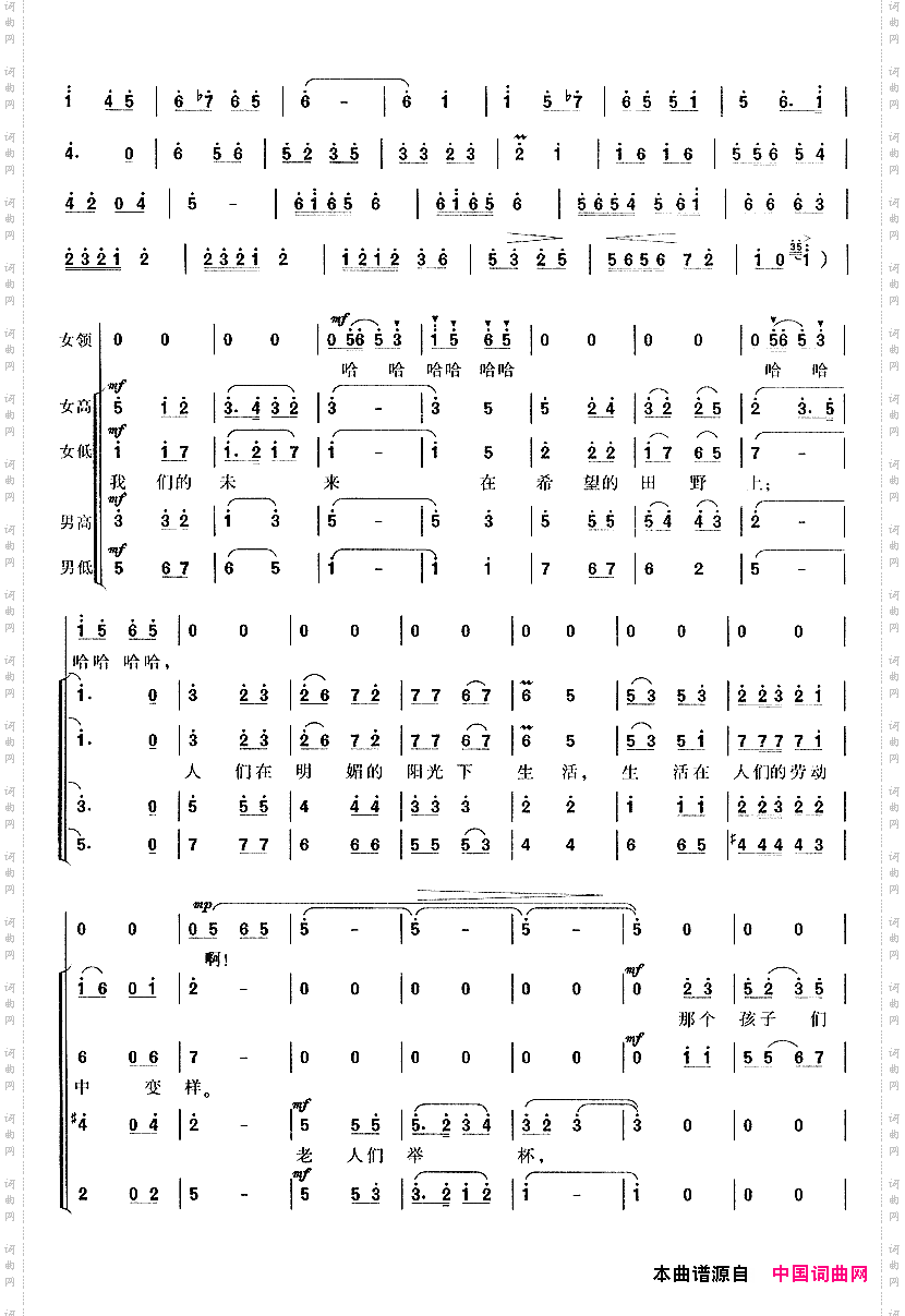 在希望的田野上
