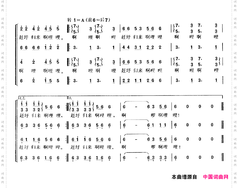 赶圩归来啊哩哩