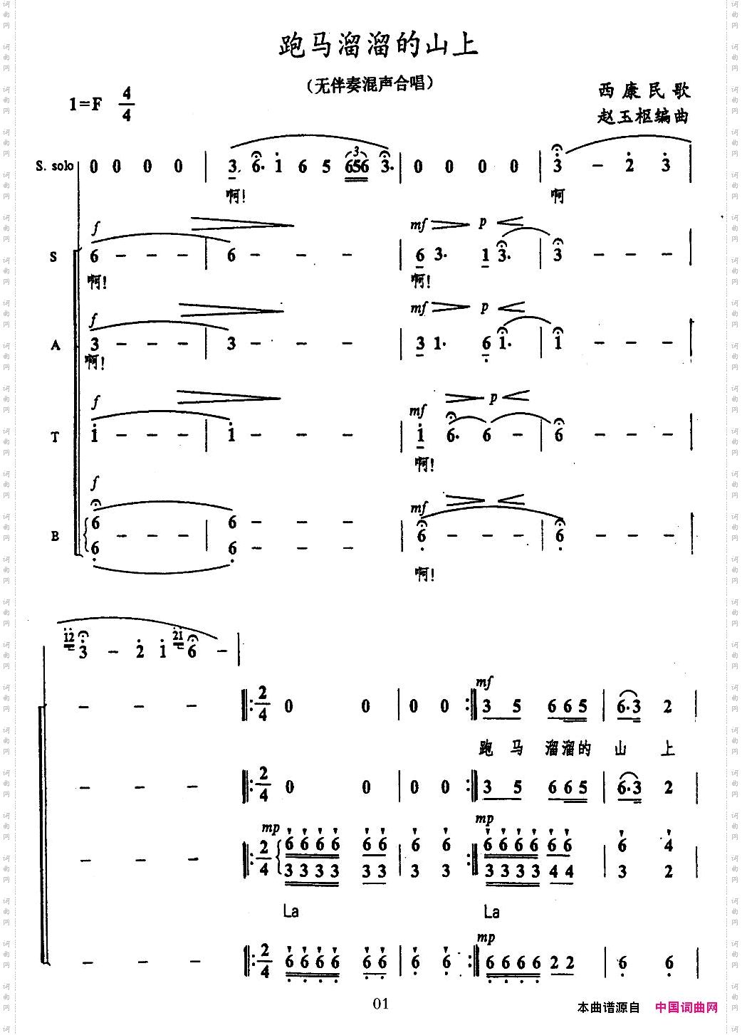 跑马溜溜的山上