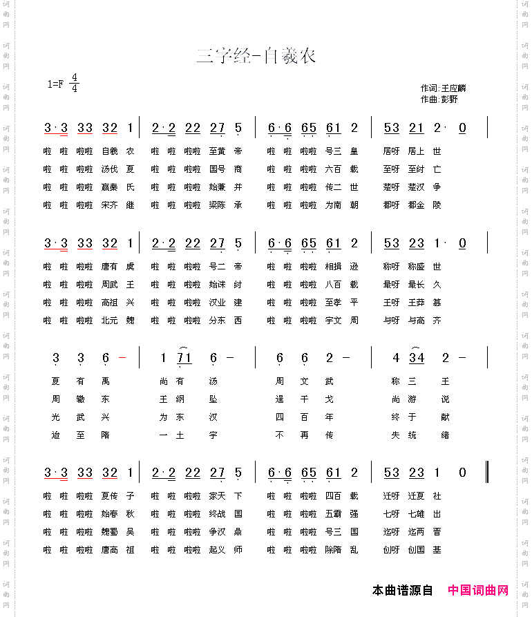 三字经—自羲农