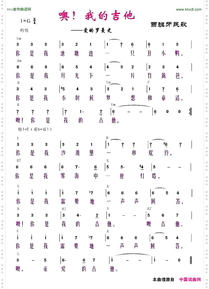 噢！我的吉他[西班牙]