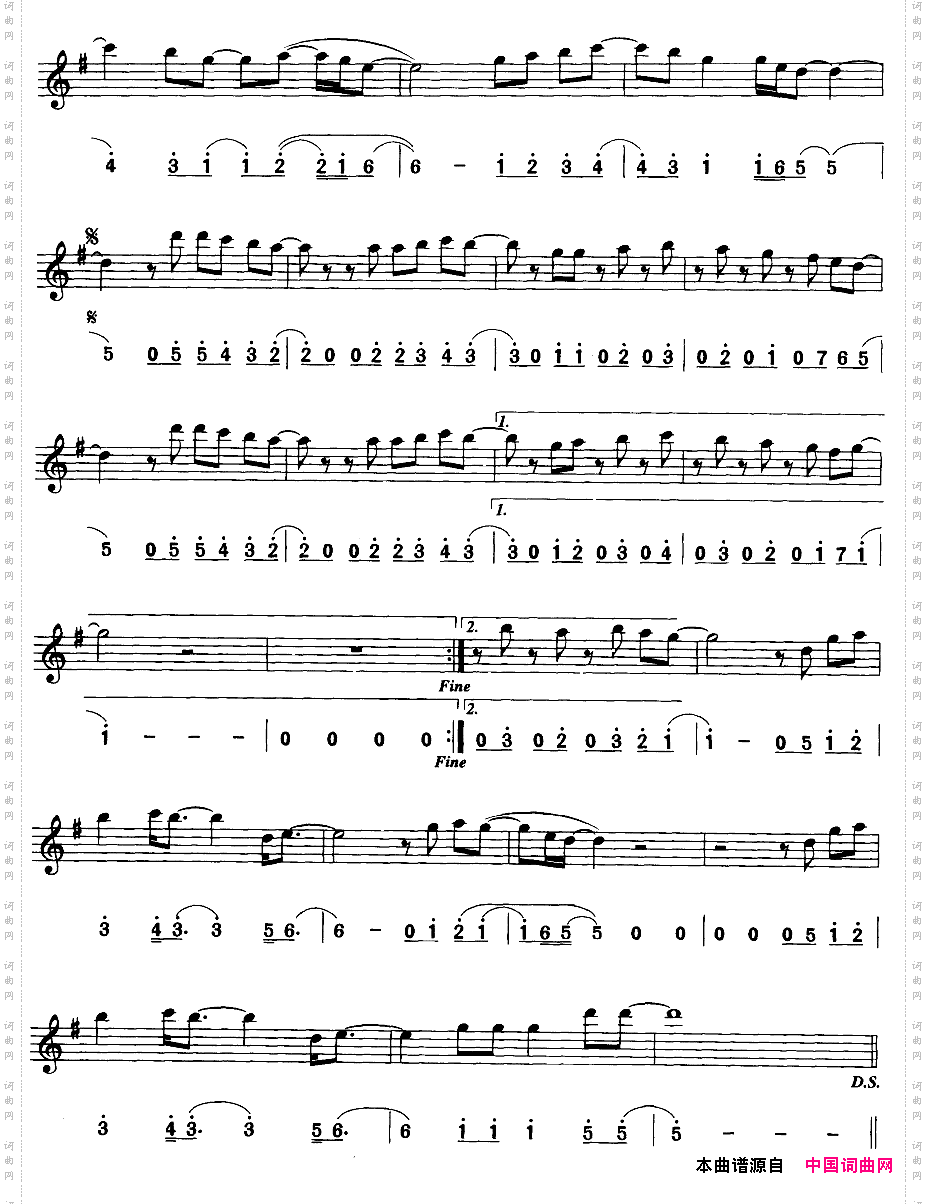 此情可待简线合谱