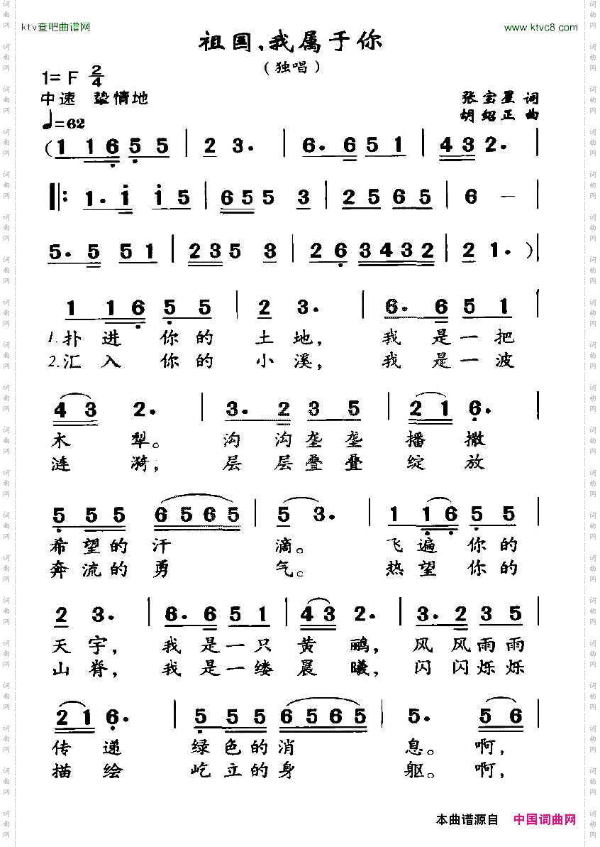 祖国，我属于你