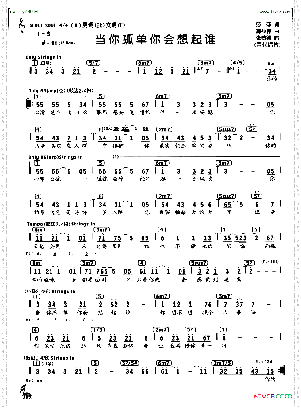 当你孤单你会想起谁