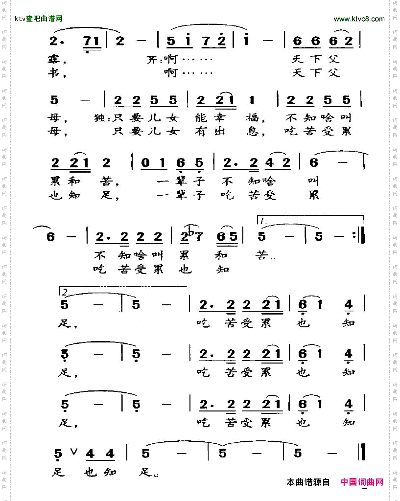 天下父母王培元词张国良曲