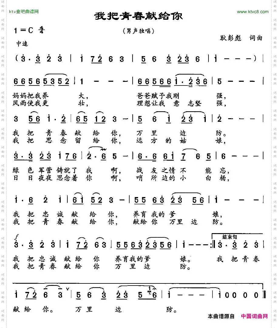 我把青春献给你