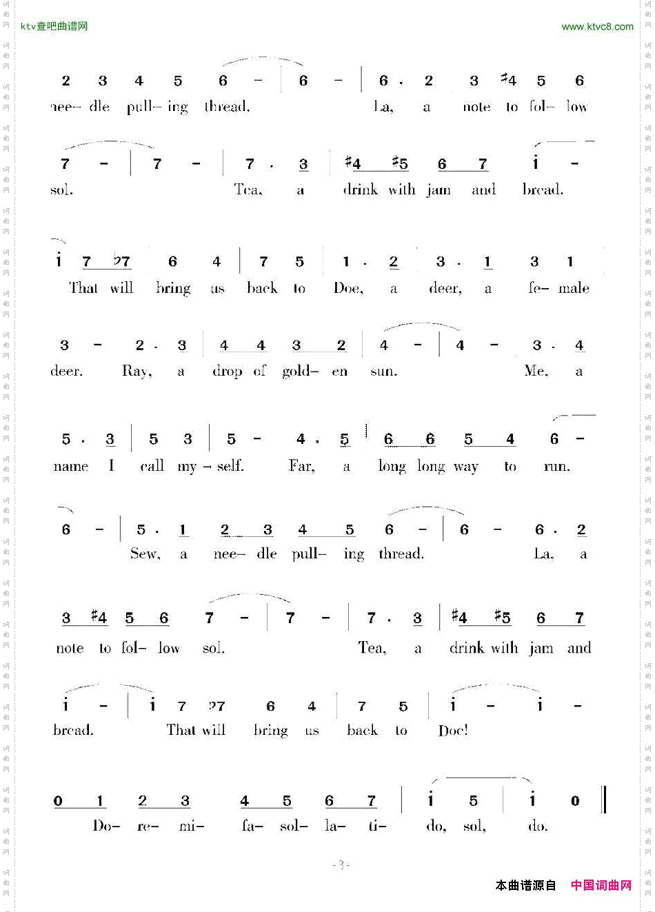 [美]哆-唻-咪电影《音乐之声》插曲