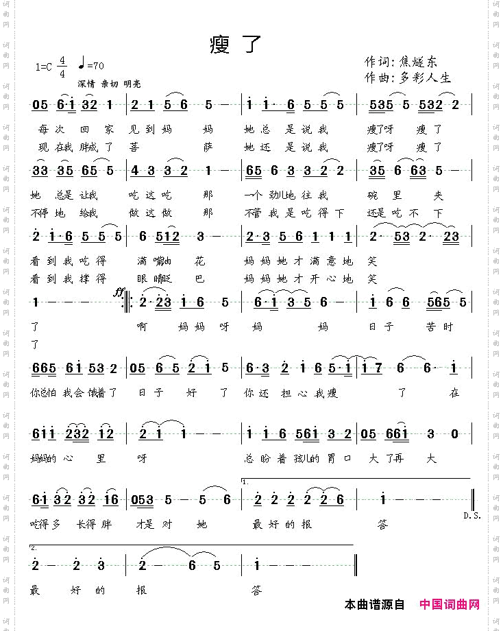 瘦了