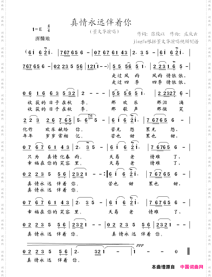 真情永远伴着你